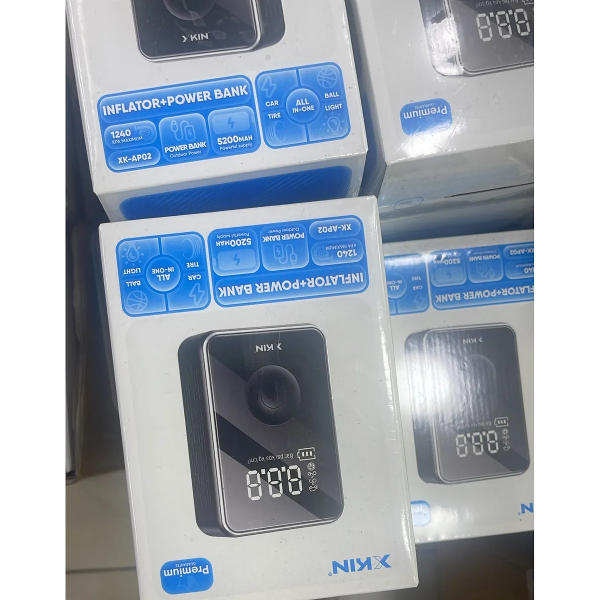Dijital Göstergeli Hava Pompası ve Powerbank XK-AP02