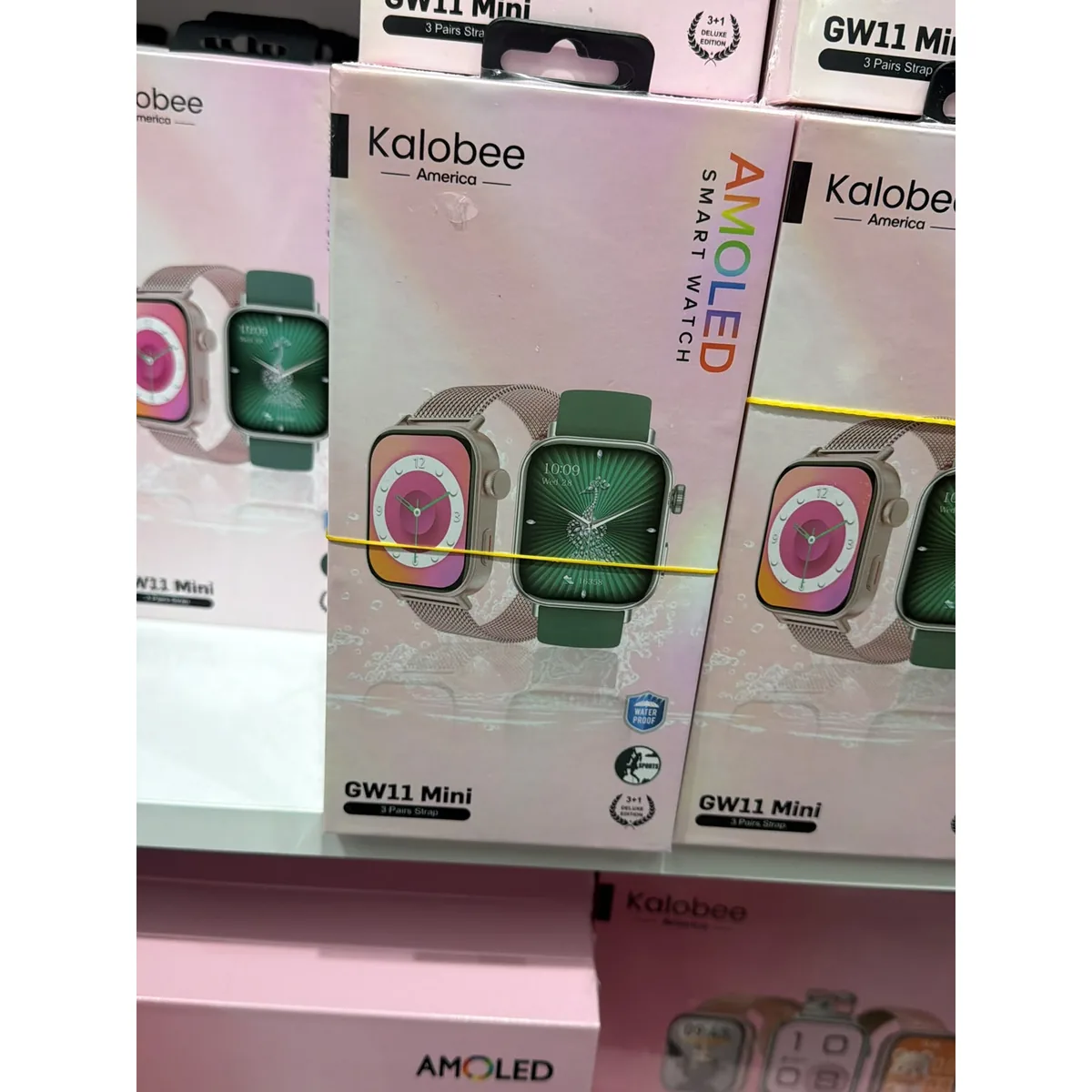Kare Kasa Mini Akıllı Saat GW11 Mini, 3 Kordonlu